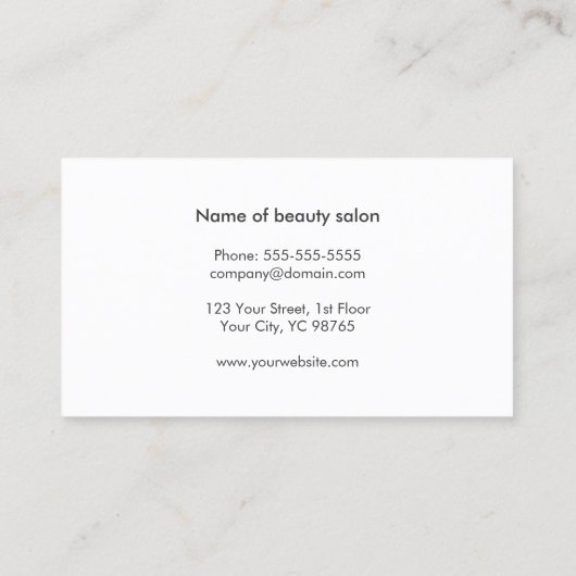 Minimalistischer Eleganter grauer Skin-Circle-Kosm Visitenkarte (Rückseite)