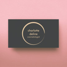 Minimalistischer Eleganter grauer Skin-Circle-Kosm