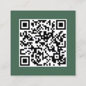 Minimalistischer Eleganter Green QR Code Consultan Quadratische Visitenkarte (Vorderseite)
