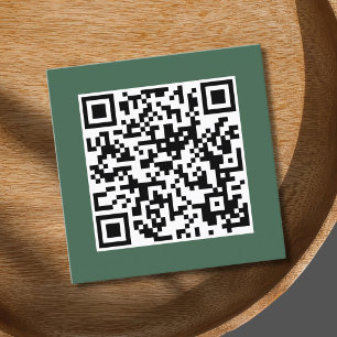 Minimalistischer eleganter grüner QR-Code-Berater Quadratische Visitenkarte