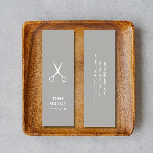 Minimalistischer Eleganter Hellgrau Mini Visitenkarte