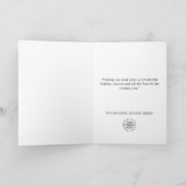 Minimalistischer Eleganter Hirschbaum Feiertagskarte (Innenseite)