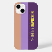 Minimalistischer eleganter Indigoblock Ihren Namen Case-Mate iPhone Hülle (Rückseite)