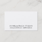 Minimalistischer, eleganter Kronleuchter Visitenkarte (Rückseite)