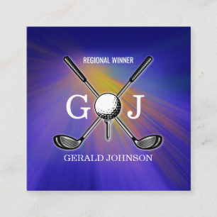 Minimalistischer eleganter, kundenspezifischer Gol Quadratische Visitenkarte