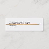 Minimalistischer, eleganter Kupferleitungsanwalt Mini Visitenkarte (Vorderseite)