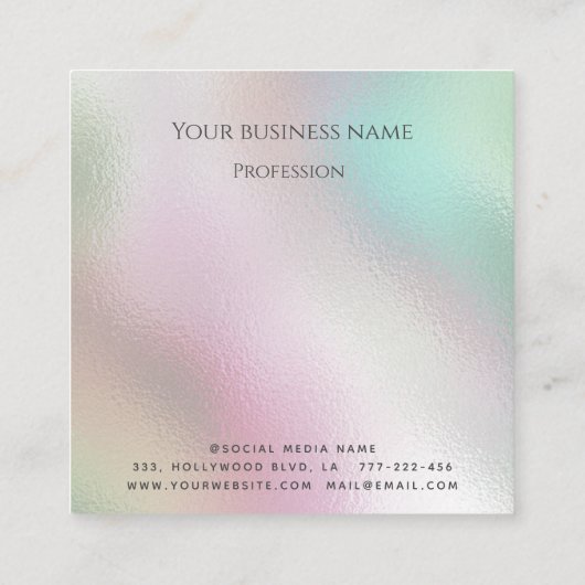 Minimalistischer, eleganter Luxus-Holografie-Treue Treuekarte (Rückseite)