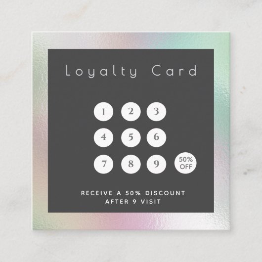 Minimalistischer, eleganter Luxus-Holografie-Treue Treuekarte (Vorderseite)