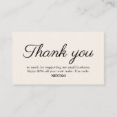 Minimalistischer eleganter Luxus White Shop Gutsch Rabattkarte (Vorderseite)