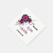 Minimalistischer eleganter moderner Luxus-Bordeaux Serviette (Ecke)
