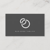 Minimalistischer Eleganter, moderner QR-Code Visitenkarte (Rückseite)