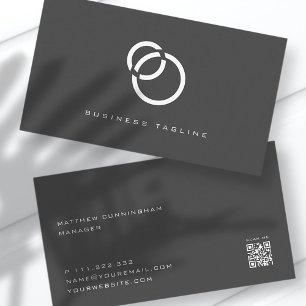 Minimalistischer Eleganter, moderner QR-Code Visitenkarte