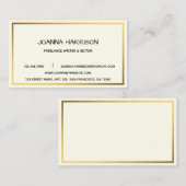 Minimalistischer eleganter moderner Shiny Gold Fra Visitenkarte (Vorne/Hinten)