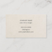 Minimalistischer, eleganter Papiertexturenberater Visitenkarte (Rückseite)