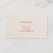 Minimalistischer, eleganter Papiertexturenberater Visitenkarte (Rückseite)
