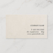 Minimalistischer, eleganter Papiertexturenberater Visitenkarte (Rückseite)