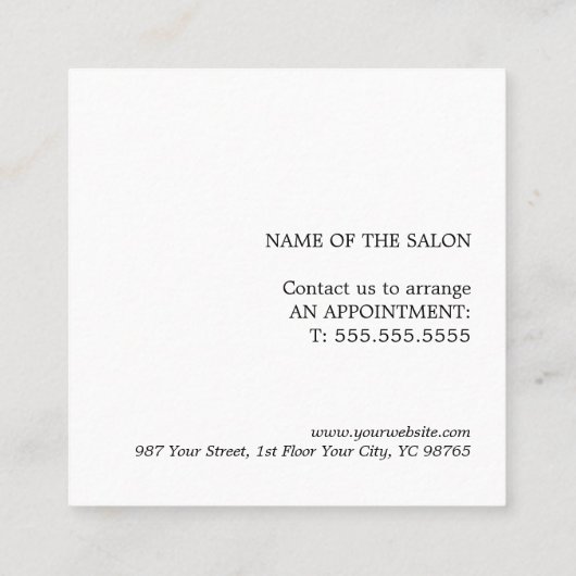 Minimalistischer Eleganter Pastel Beige Grüner Sal Rabattkarte (Rückseite)