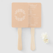 Minimalistischer, eleganter Peach-Programmlüfter Fächer (Vorne und Hinten)