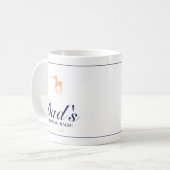 Minimalistischer eleganter personalisierter Weihna Kaffeetasse (Vorderseite Links)