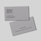 Minimalistischer eleganter Premium Gray Anwalt auf Visitenkarte