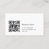 Minimalistischer eleganter QR-Code-Berater Visitenkarte (Rückseite)
