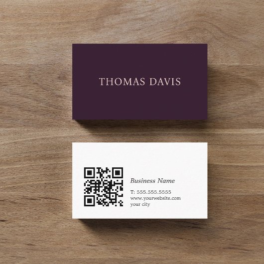 Minimalistischer eleganter QR-Code-Berater Visitenkarte