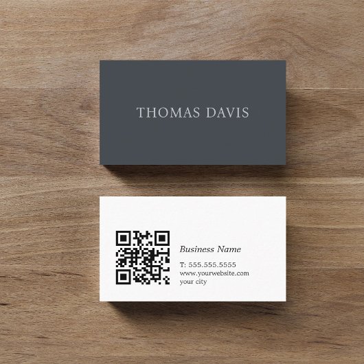 Minimalistischer eleganter QR-Code-Berater Visitenkarte