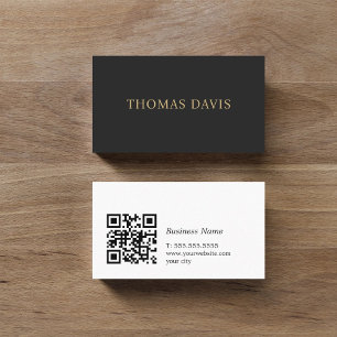 Minimalistischer eleganter QR-Code-Berater Visitenkarte