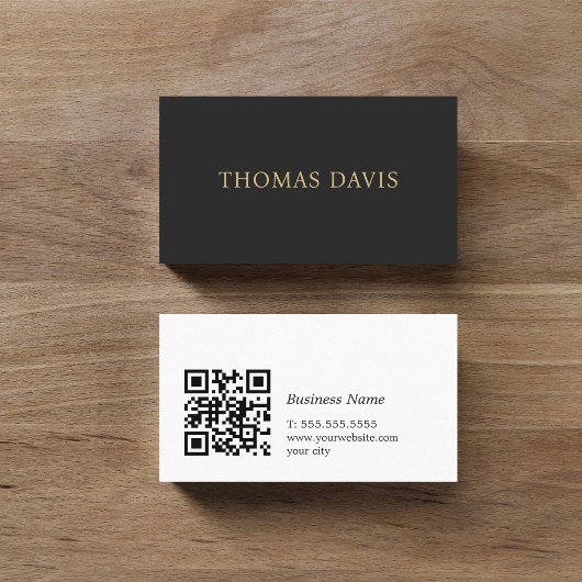 Minimalistischer eleganter QR-Code-Berater Visitenkarte