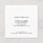 Minimalistischer eleganter Rose Weißer Beauty Coup Rabattkarte (Rückseite)