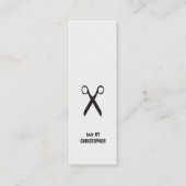 Minimalistischer Eleganter Schwarz-Weiß-Haarstil Mini Visitenkarte (Vorderseite)