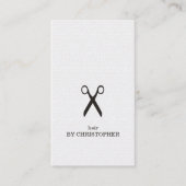 Minimalistischer Eleganter Schwarz-Weiß-Haarstil Visitenkarte (Vorderseite)