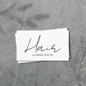 Minimalistischer Eleganter Schwarz-weißer Friseurs Visitenkarte