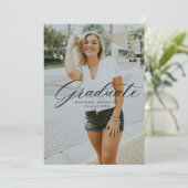 Minimalistischer eleganter Script-Foto Collage Abs Ankündigung (Stehend Vorderseite)