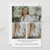 Minimalistischer eleganter Script-Foto Collage Abs Ankündigung (Rückseite)