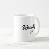 Minimalistischer Eleganter Script-Personalisierter Kaffeetasse (VorderseiteRechts)