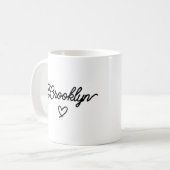 Minimalistischer Eleganter Script-Personalisierter Kaffeetasse (Vorderseite Links)