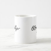 Minimalistischer Eleganter Script-Personalisierter Kaffeetasse (Mittel)