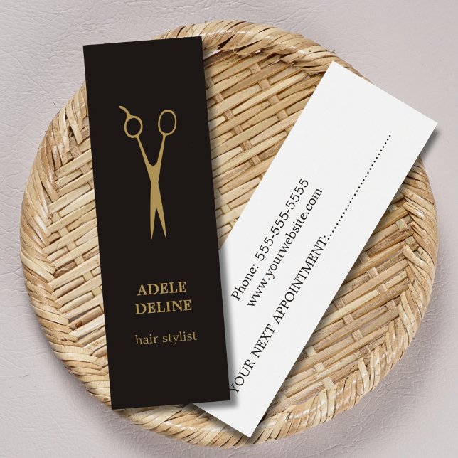 Minimalistischer Eleganter Termin Friseur Stylist (Von Creator hochgeladen)