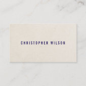 Minimalistischer eleganter Textur Beige Blue Consu Visitenkarte (Vorderseite)
