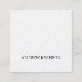 Minimalistischer, eleganter Textur Light Gray Bera Quadratische Visitenkarte (Vorderseite)