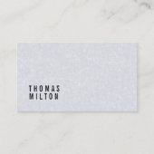 Minimalistischer, eleganter Textur Light Gray Bera Visitenkarte (Vorderseite)