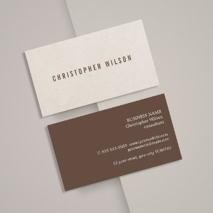 Minimalistischer eleganter Texturberater Beige Bro Visitenkarte