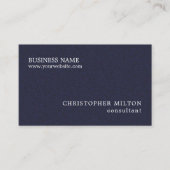 Minimalistischer eleganter Texture Blue White Cons Visitenkarte (Vorderseite)