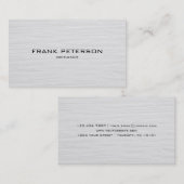 Minimalistischer eleganter Textured Schwarz-weiß C Visitenkarte (Vorne/Hinten)