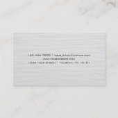 Minimalistischer eleganter Textured Schwarz-weiß C Visitenkarte (Rückseite)