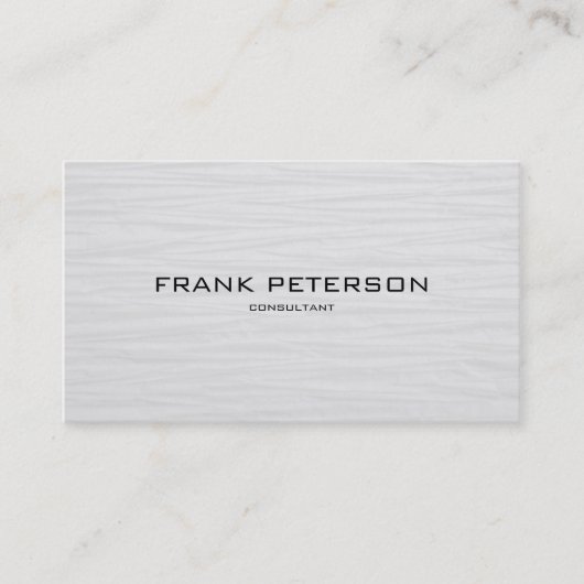 Minimalistischer eleganter Textured Schwarz-weiß C Visitenkarte (Vorderseite)