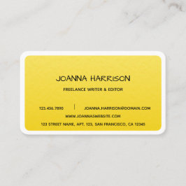 Minimalistischer eleganter Trendy Gold Foil Writer Visitenkarte