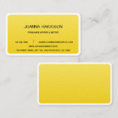 Minimalistischer eleganter Trendy Gold Foil Writer Visitenkarte (Vorne/Hinten)