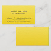 Minimalistischer eleganter Trendy Gold Foil Writer Visitenkarte (Vorne/Hinten)